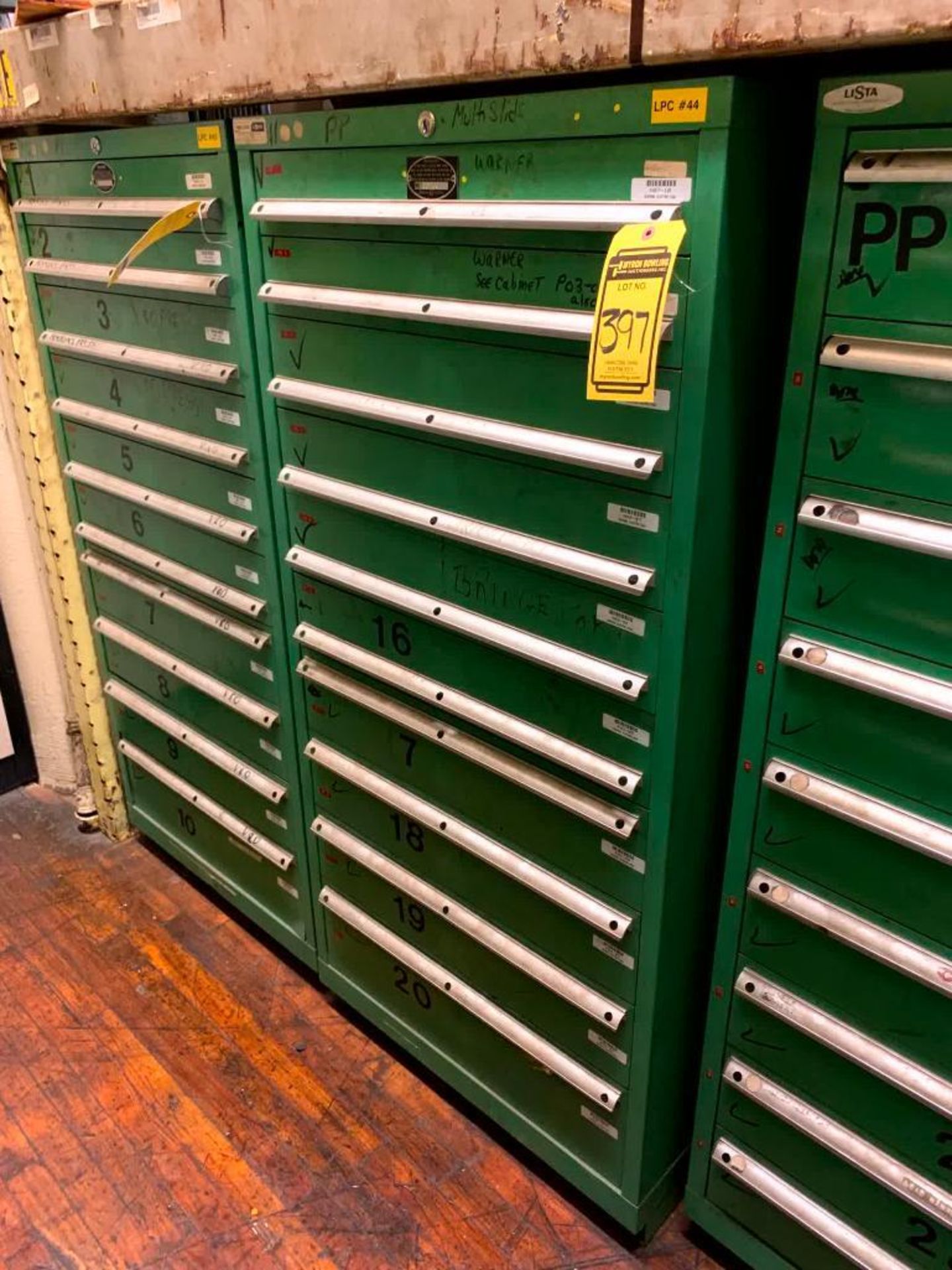 Lista 10-Drawer Cabinet: Warner Spare Parts, Bridgeport Spares