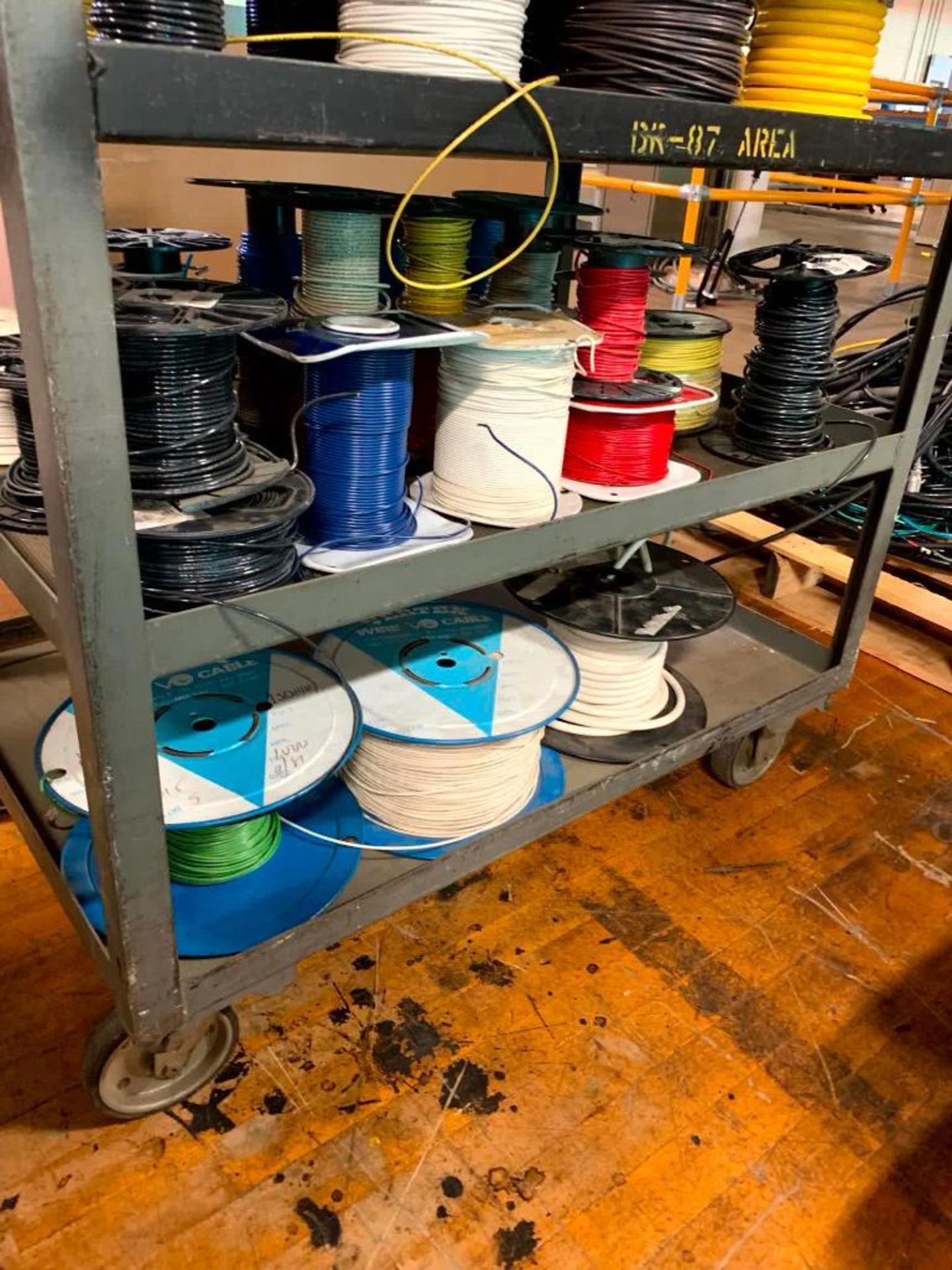 (2) Carts w/ Wire Spools & Pallet of Assorted Wire - Image 4 of 5