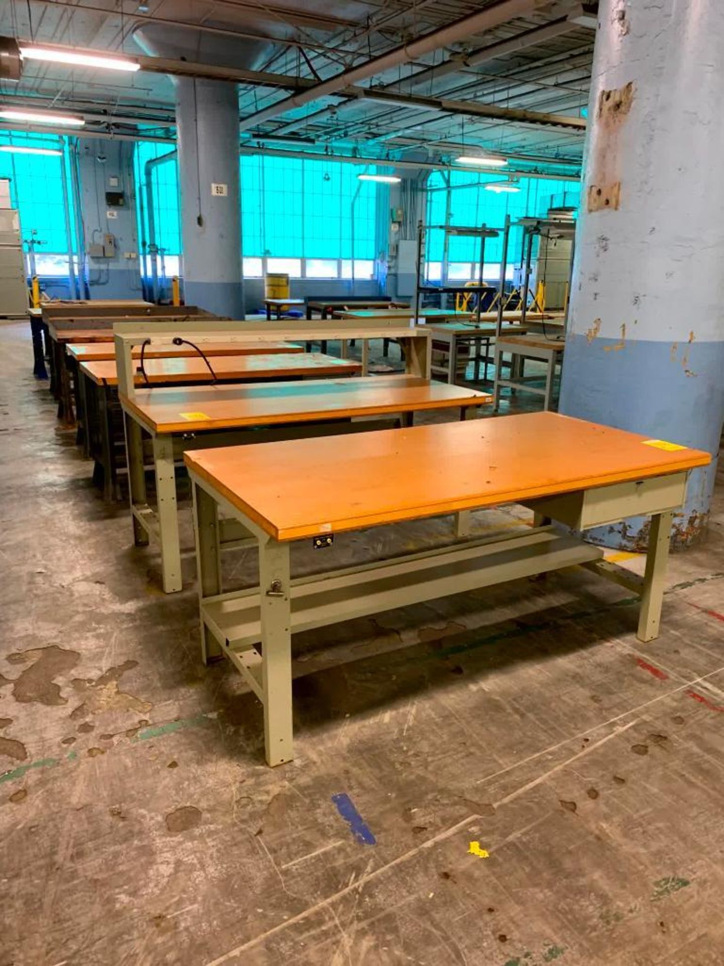 (8) Assorted Butcher Block Tables