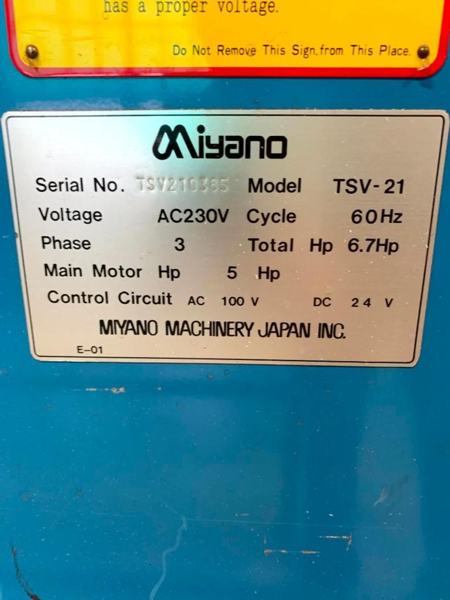 Miyano TSV-21 CNC Mill, 10-Station Turret, Fanuc OM CNC, S/N TSV210385 - Image 5 of 5