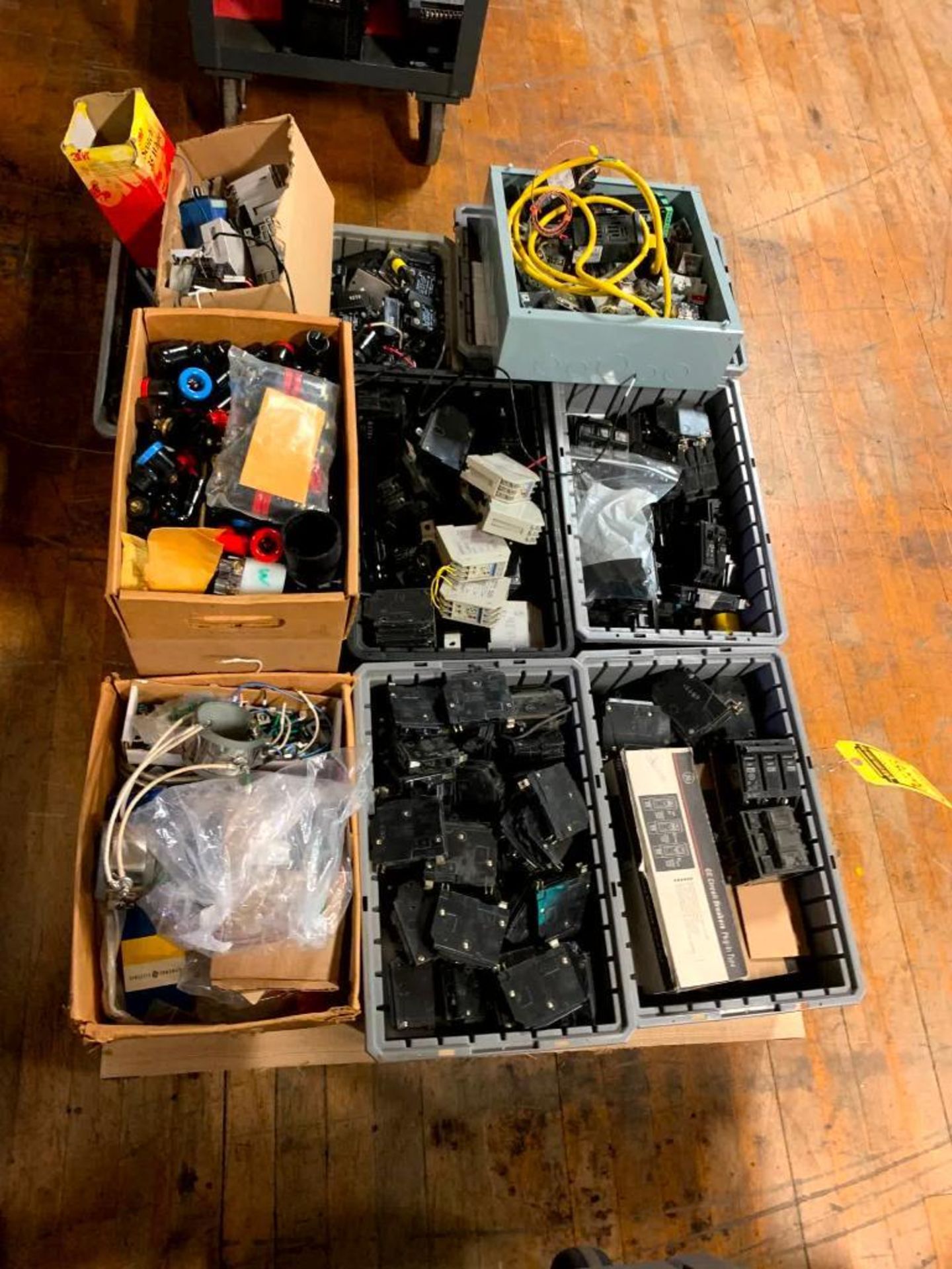 (3) Carts of Electrical Components, Hardware, Pallet of Electrical Components - Image 7 of 13