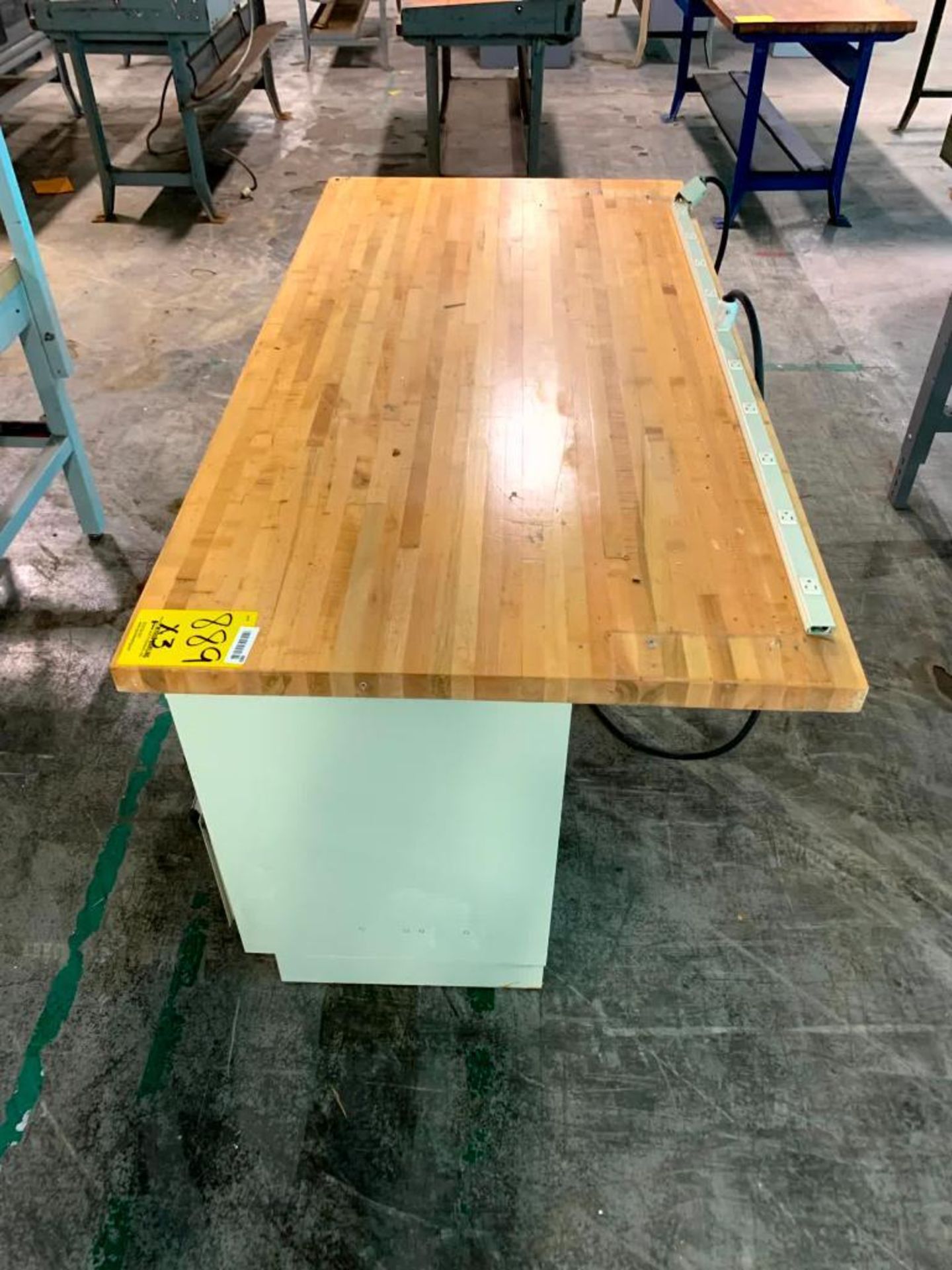 (3) Assorted Butcher Block Top Tables - Image 3 of 3