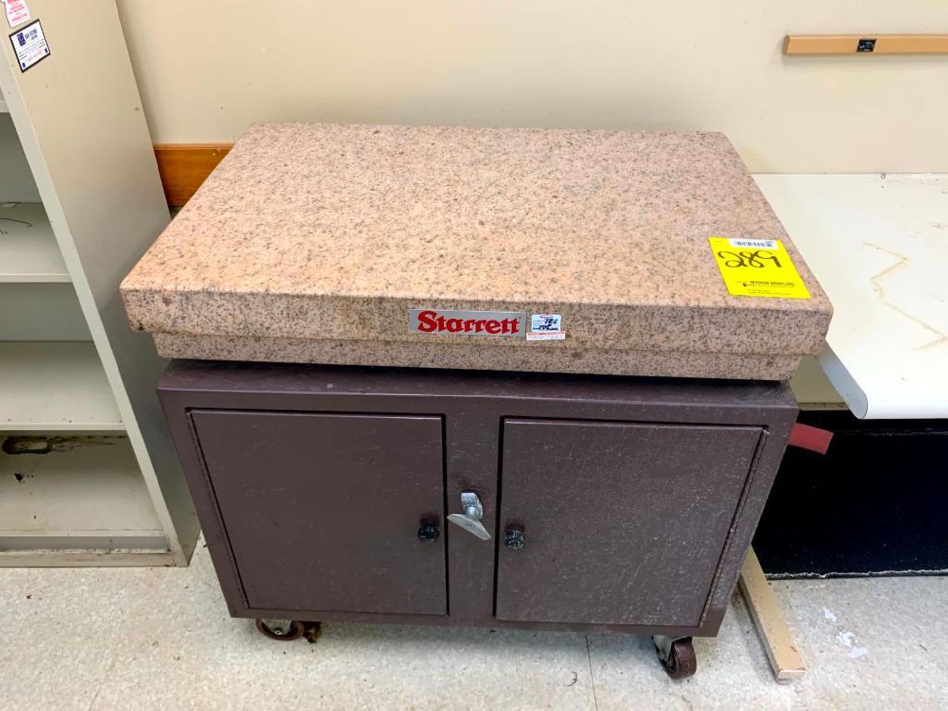 Starrett Pink Granite Surface Plate, 36" X 24" X 6", & Cart