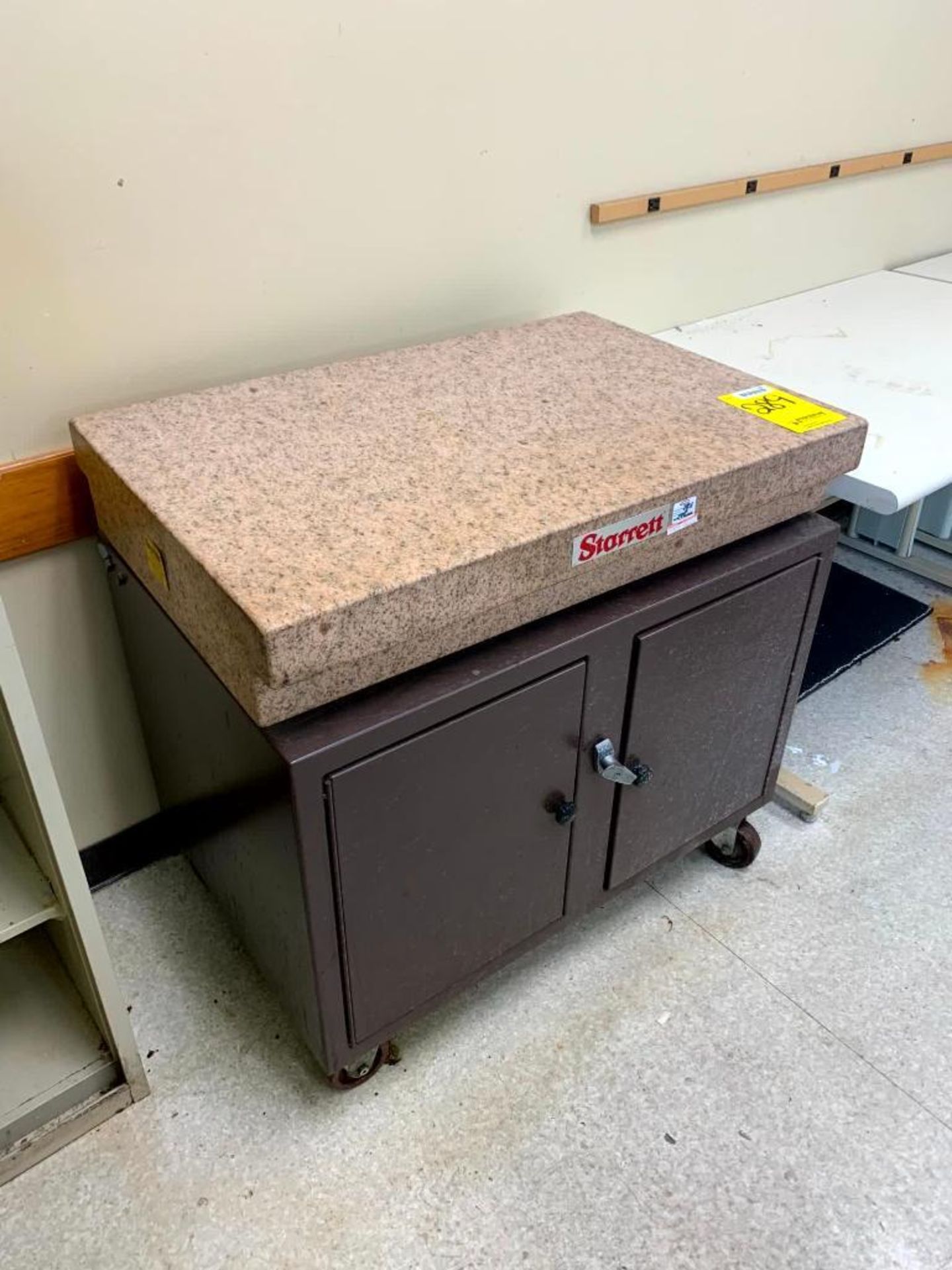 Starrett Pink Granite Surface Plate, 36" X 24" X 6", & Cart - Image 2 of 2