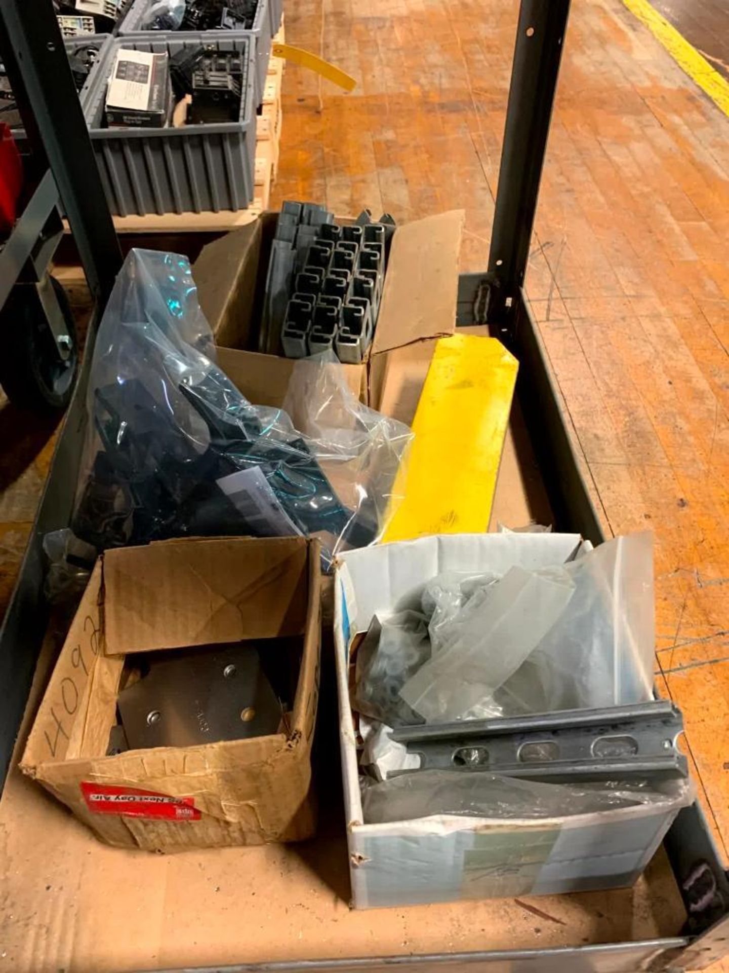 (3) Carts of Electrical Components, Hardware, Pallet of Electrical Components - Image 3 of 13