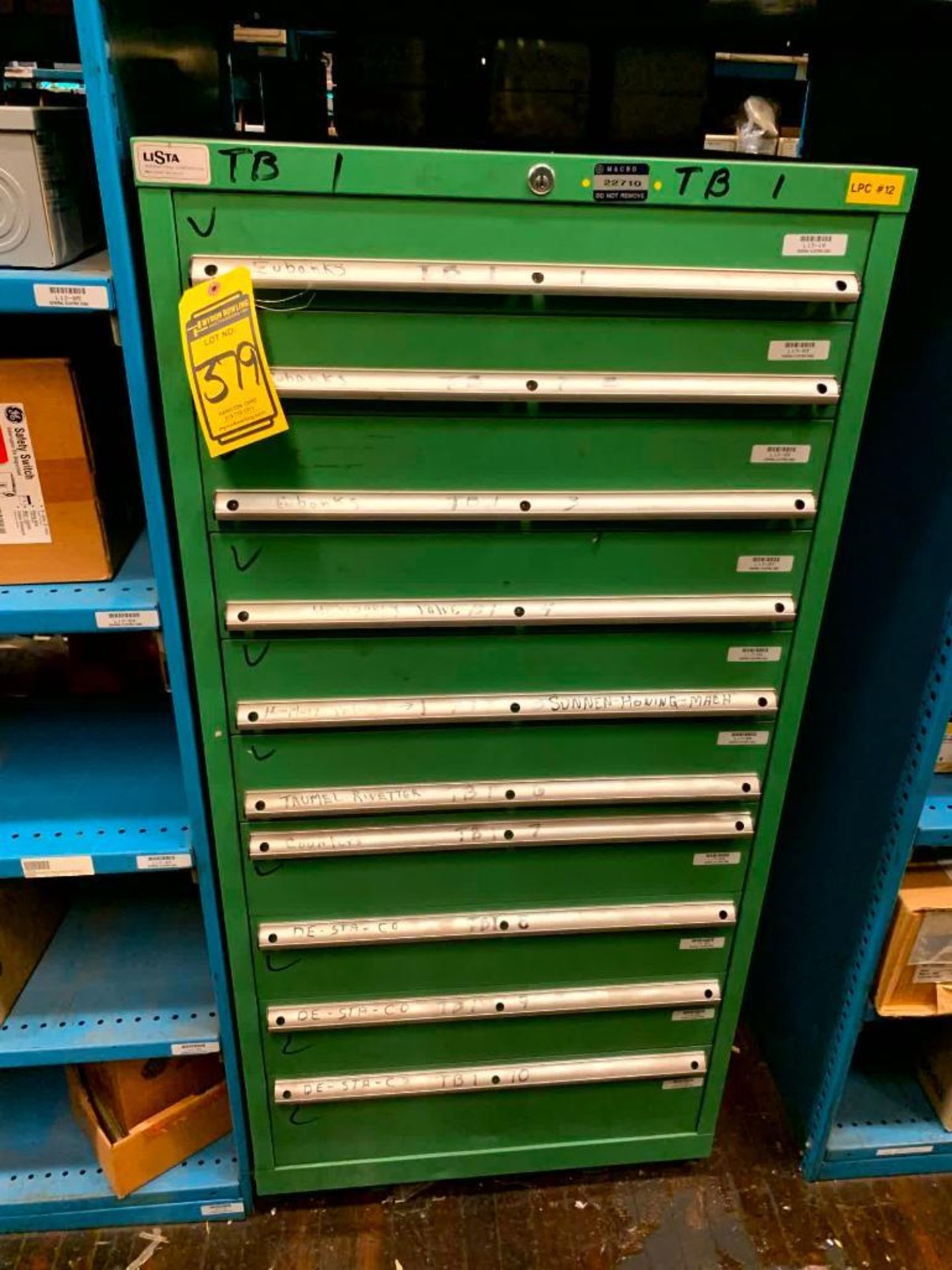 Lista 10- Drawer Cabinet: Feed Rolls, Actuators, Eubanks Rebuild Hardware, Humphrey Valves, Rebuild