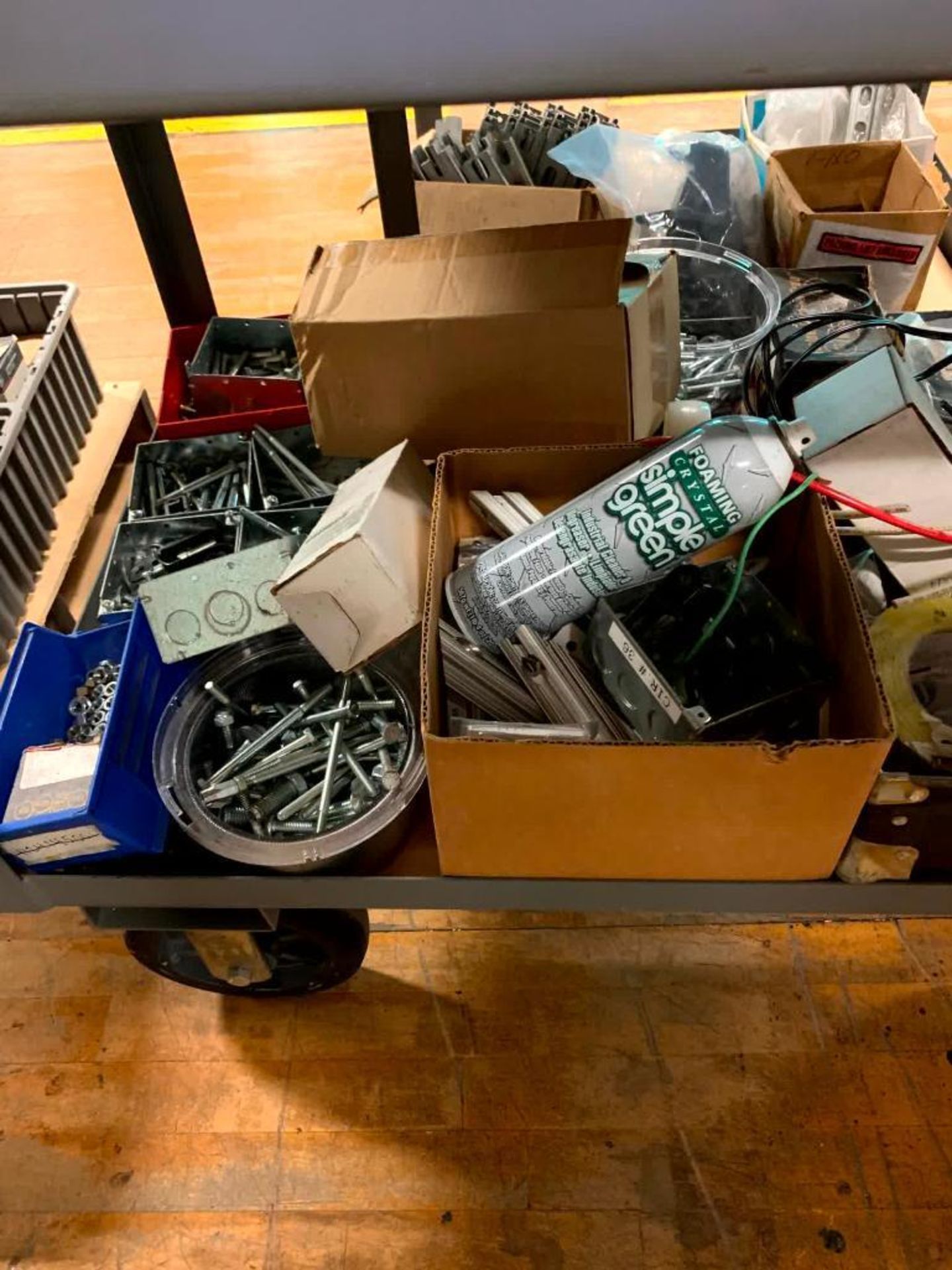 (3) Carts of Electrical Components, Hardware, Pallet of Electrical Components - Image 6 of 13