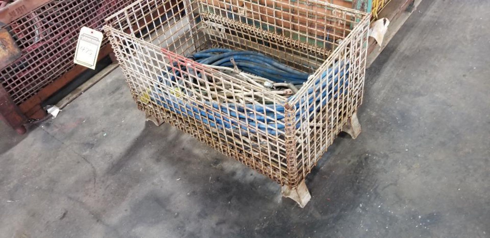 Wire Basket Skid w/ Content of Assorted Wiring