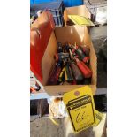 Box of Assorted Screw Drivers