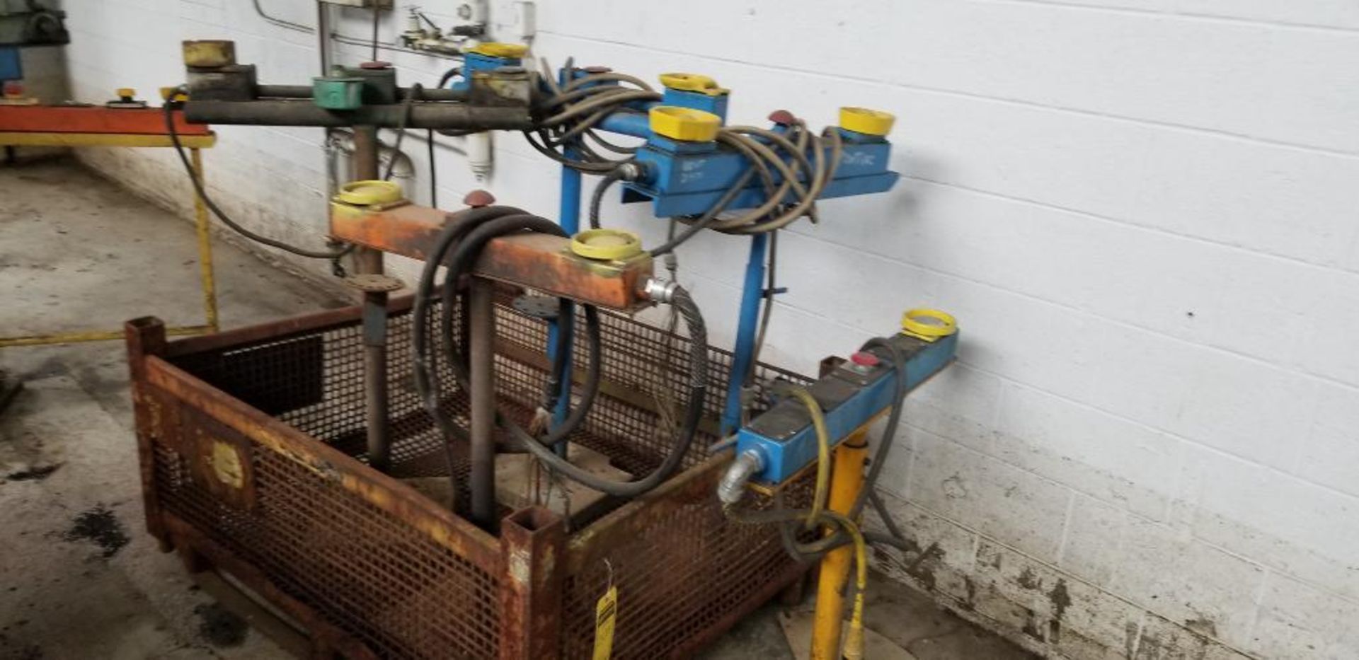 Steel Basket Skid w/ Content of Assorted Press Operation Switches
