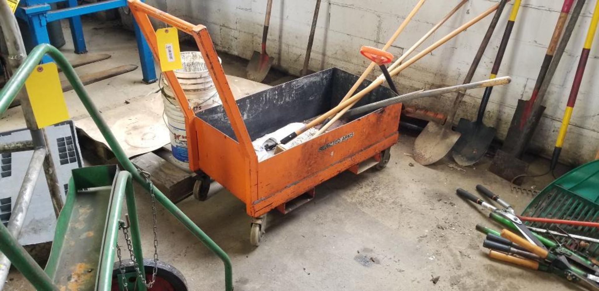 Steel Shop Cart w/ Fork Pockets