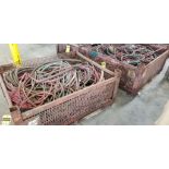 (2x) Steel Basket Skids w/ Content of Assorted Pneumatic Hoses