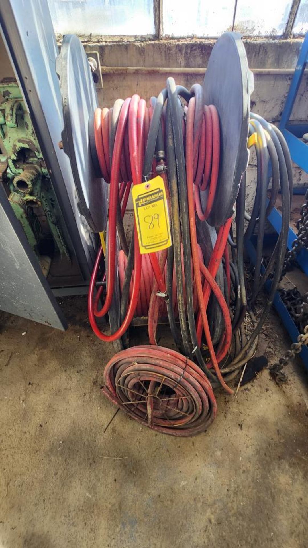 Hose Reels w/ Stand & Assorted Hoses