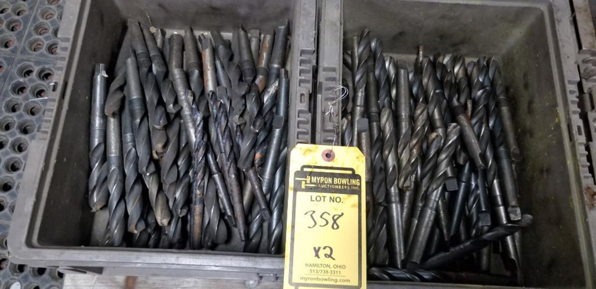 (2x) Bins of Assorted Drill Press Bits