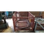 Steel Basket Skid w/ Content of Heavy Gauge Wiring
