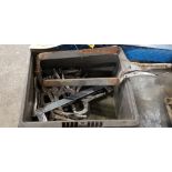 Bin of Assorted Vise Clamps