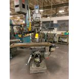 Bridgeport Vertical Milling Machine, Acu-Rite 2-Axis DRO, 48" X 9" T-Slot Table, Rapid Traverse, 2-H