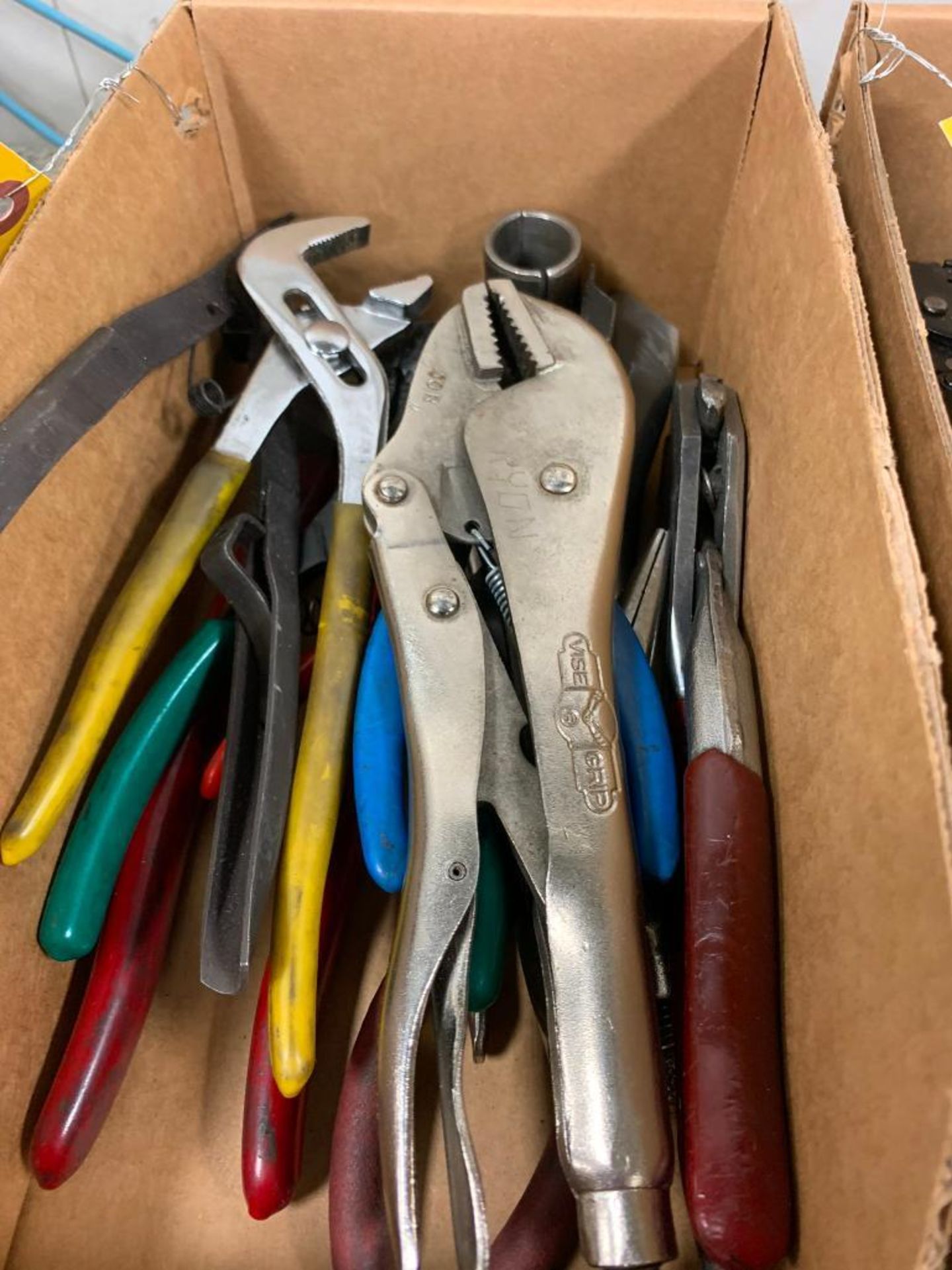Box of Assorted Pliers
