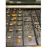 Vidmar 12-Drawer Cabinet w/ Dies, Counterbores, 5-C Collets, Diamond Wheel, Drill Indexers, Drill Bl