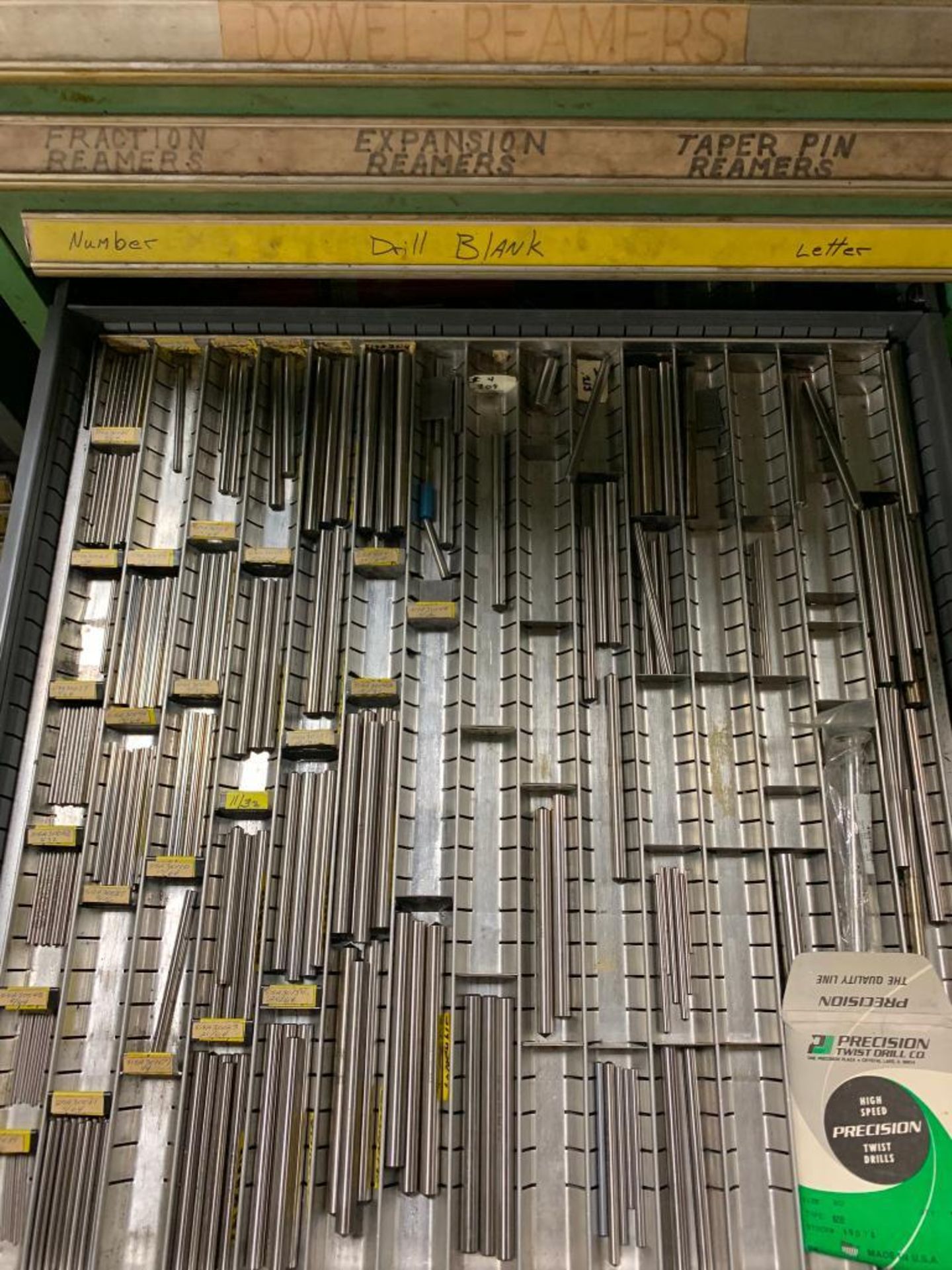 Vidmar 16-Drawer Cabinet w/ Drills, Mandrels, Feeler Stock, Reamers, Expansion Reamers, Drill Blanks - Image 12 of 24