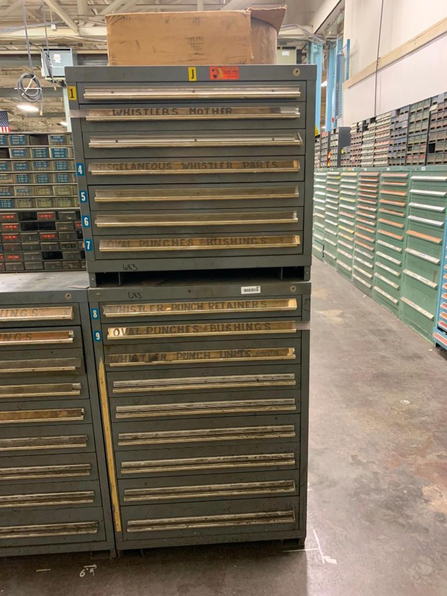 (2x) Vidmar Cabinets w/ Punches, Whistler Punch Units