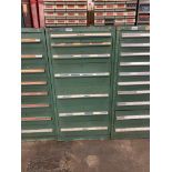 Vidmar 7-Drawer Cabinet w/ File Handles, Broaches, Clamps, Feeler Stock, Misc. Wire