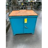 Cabinet W/ Content, Machine Vise, Drill Chucks, Hold-Downs, Risers