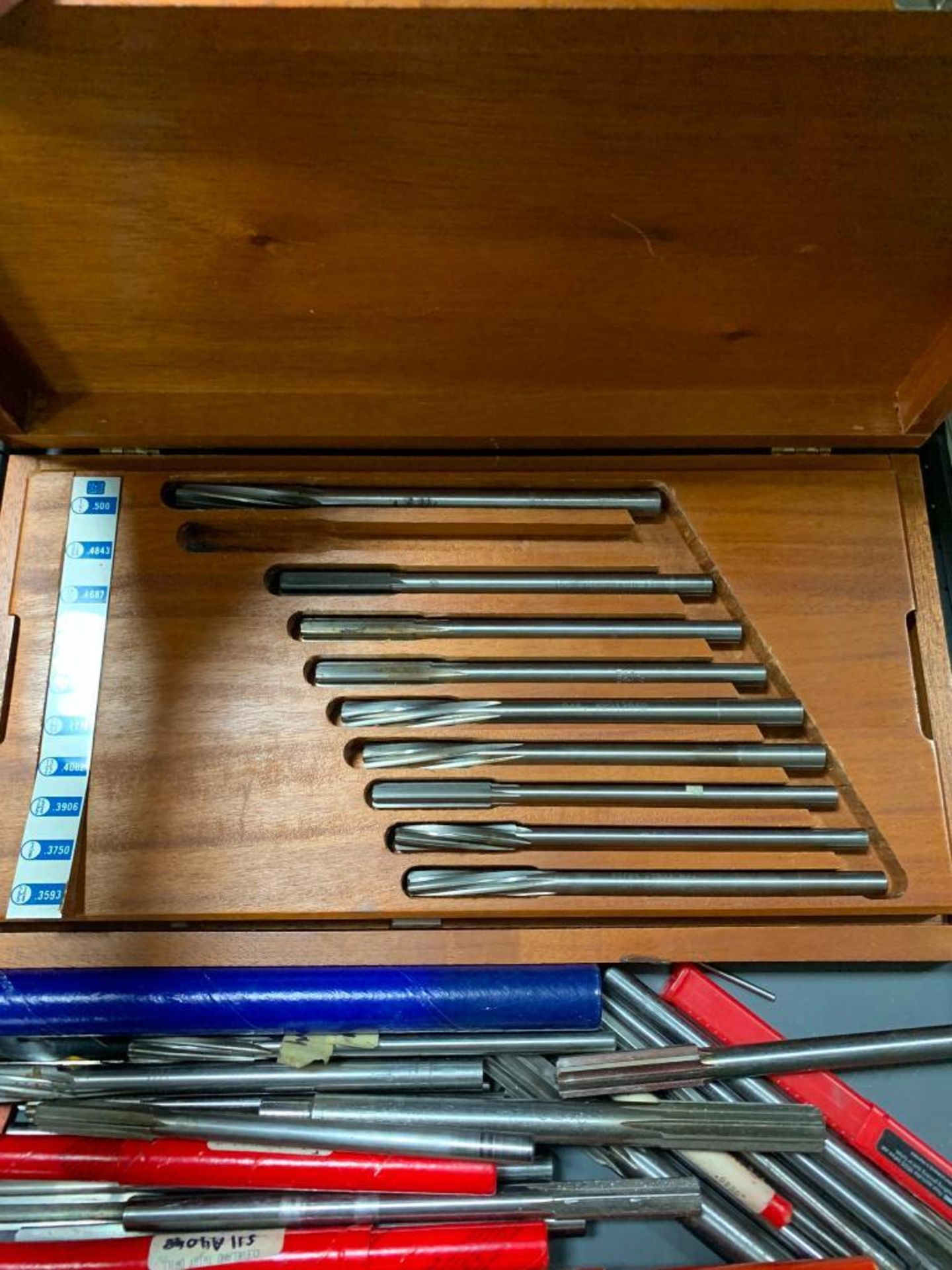 Vidmar 16-Drawer Cabinet w/ Drills, Mandrels, Feeler Stock, Reamers, Expansion Reamers, Drill Blanks - Image 14 of 24