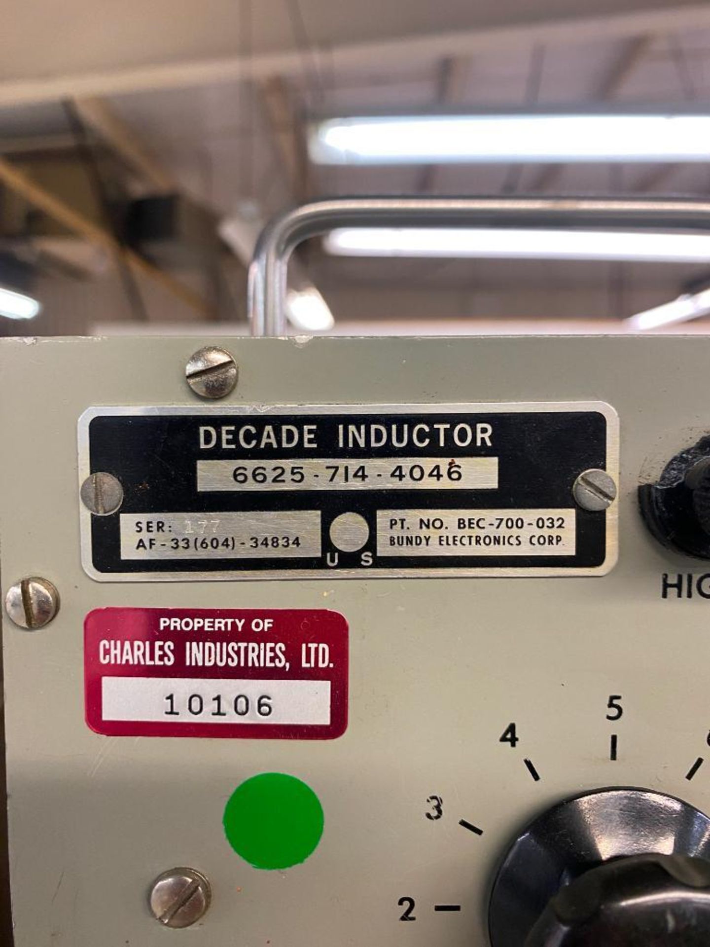 Bundy Electronics Decade Inductor - Image 2 of 2