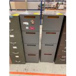 (2) 4-Drawer File Cabinets