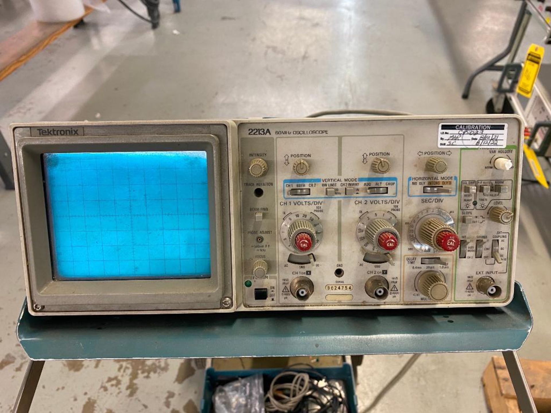 Tektronix 2213A Oscilloscope w/ Cart - Image 3 of 3