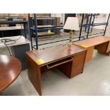 Wooden Desk w/ Lamp