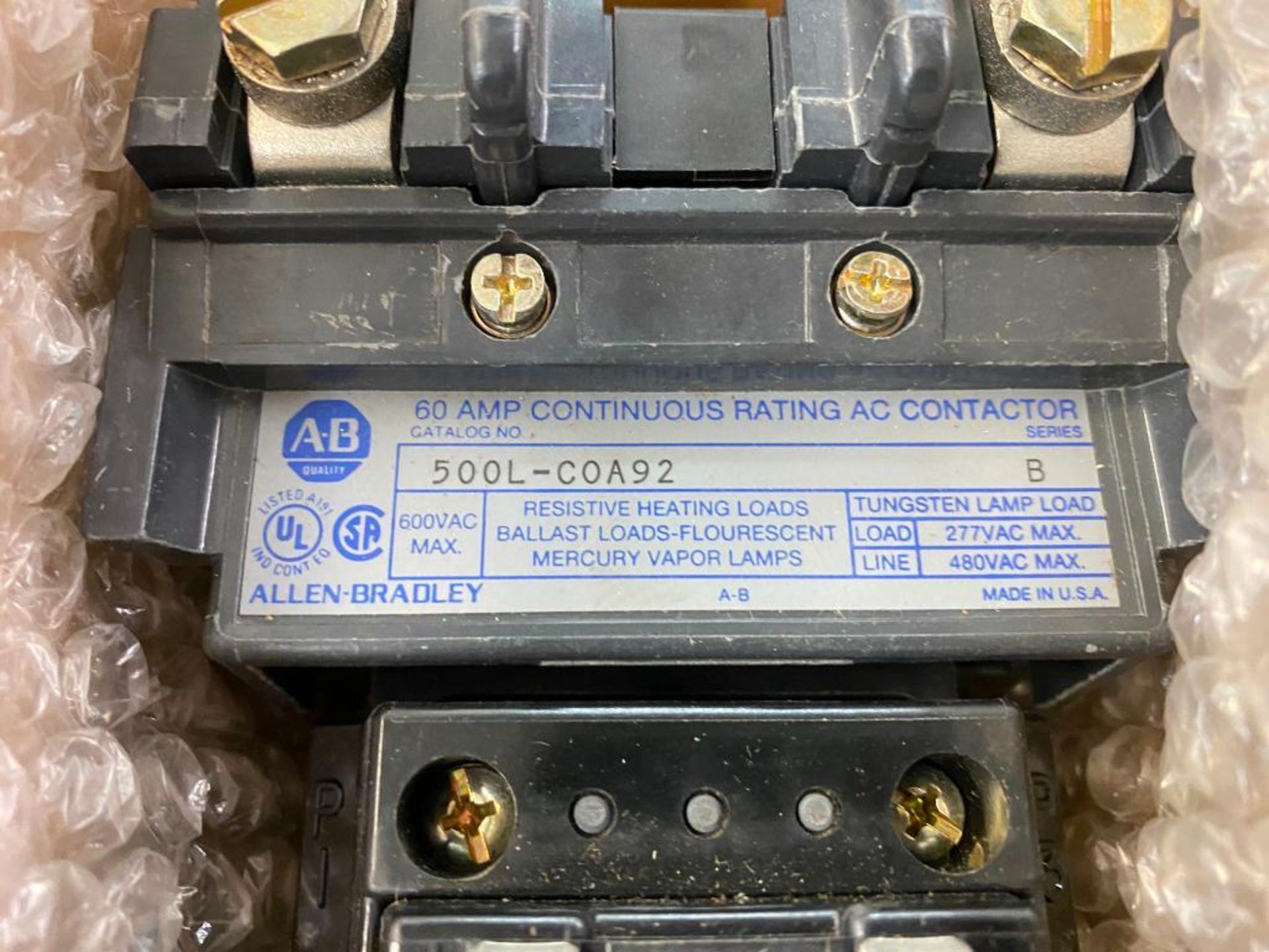 Allen-Bradley 60 AMP Continuous Rating AC Contactor - Image 2 of 3