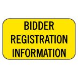Register 24 hours prior to start of auction. First-time registrants - in order to bid for this aucti