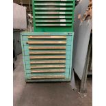 Equipto 9-Drawer Cabinet w/ Drills, Endmills, Hold-Downs, Live Centers