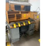 (2) Butcherblock Top Workbenches & File Cabinet w/ Content Not Previously Sold