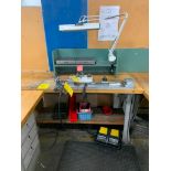 (3) Butcherblock Top Workbenches, Air Actuated Press & Hydraulic Press w/Enerpac Foot Switch