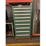 Vidmar 9-Drawer Cabinet w/ Assorted Press Brake Dies & Cart w/ Press Brake Dies