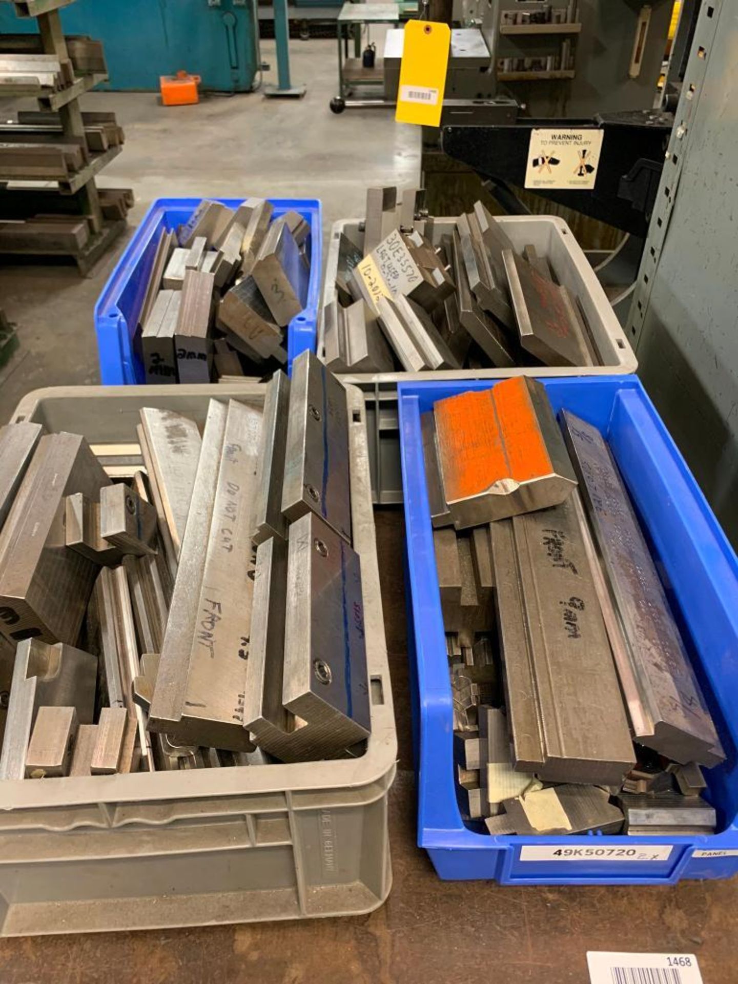 (5x) Carts w/ Assorted Press Brake Dies