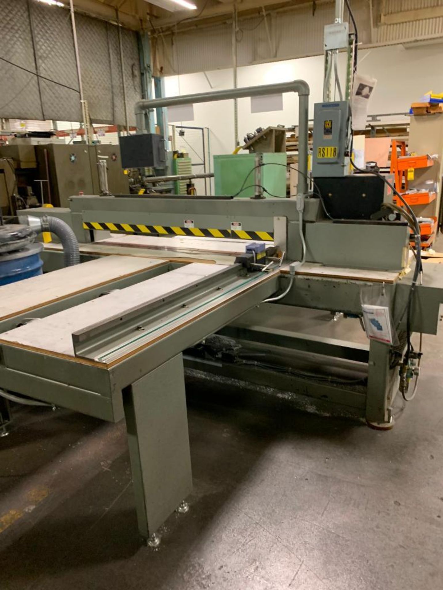 1992 Hendricksaw Horizontal Panel Saw, 63" Width Capacity, 126-1/2" X 46" Table, Proscale LCD Readou - Image 6 of 8