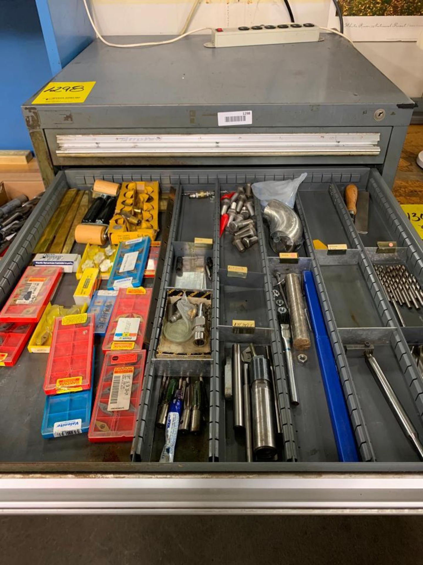 9-Drawer Cabinet W/ (3) Tapmatic Tap Heads, Drills, Inserts, Fittings, Tapping Collets, Soldering Pe - Image 3 of 9