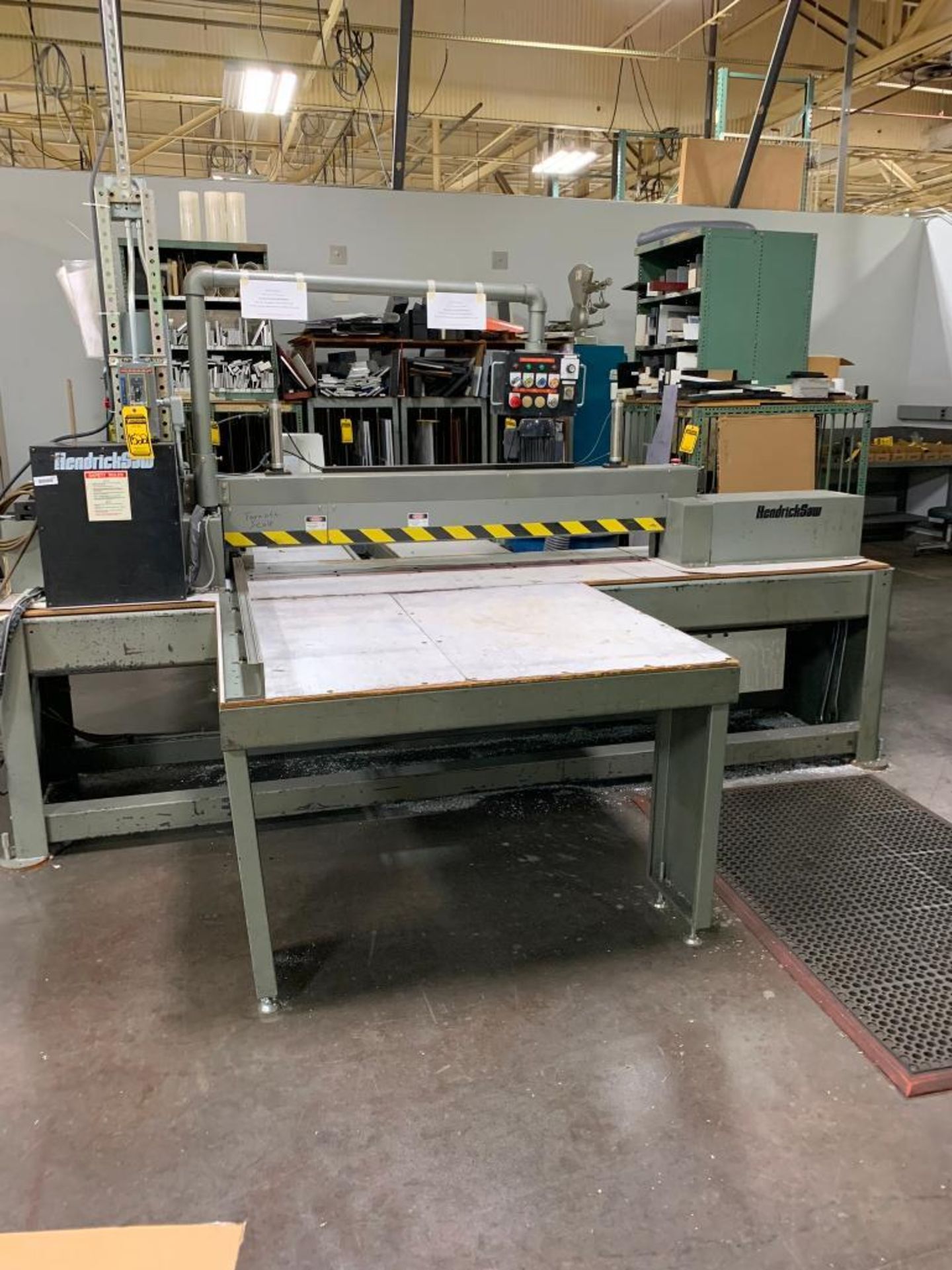 1992 Hendricksaw Horizontal Panel Saw, 63" Width Capacity, 126-1/2" X 46" Table, Proscale LCD Readou