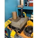 Tool Change Fixture Mounted on Granite Surface Plate, 18" X 12" X 4"