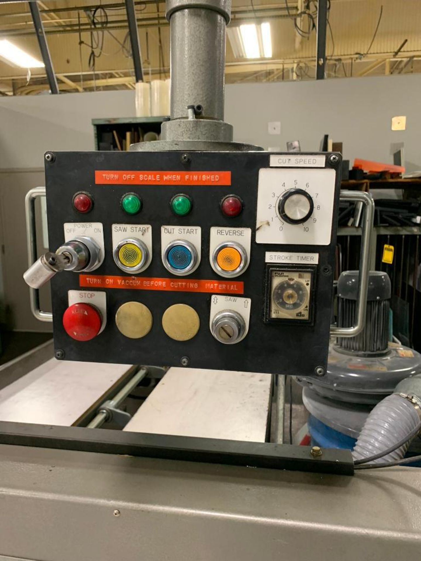 1992 Hendricksaw Horizontal Panel Saw, 63" Width Capacity, 126-1/2" X 46" Table, Proscale LCD Readou - Image 7 of 8