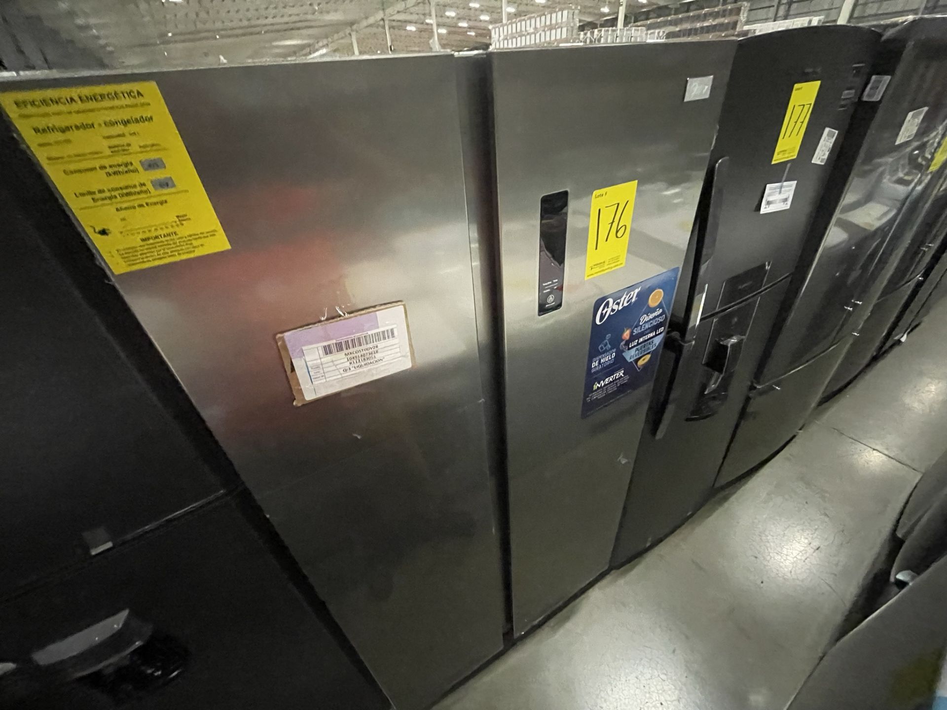 (EQUIPO NUEVO) 1 Refrigerador Marca Oster, Modelo OSFBFME20SS3VI, Serie 2081848, Color Gris, LB-T0D - Image 3 of 8
