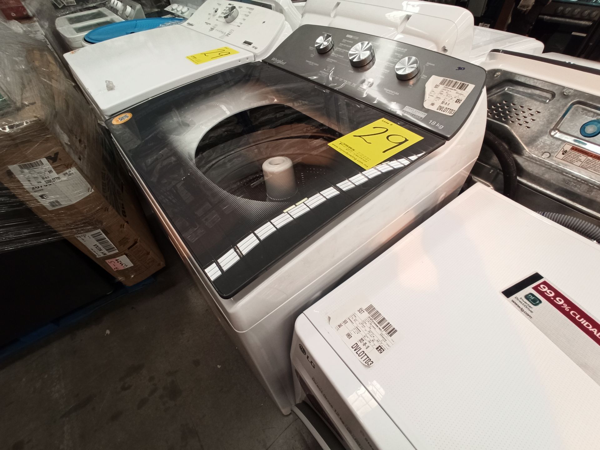 Lote de 2 Lavadoras contiene: 1 Lavadora de 18 KG Marca WHIRLPOOL, Modelo 8MWT81823WJM0, Serie HLB2 - Image 4 of 16