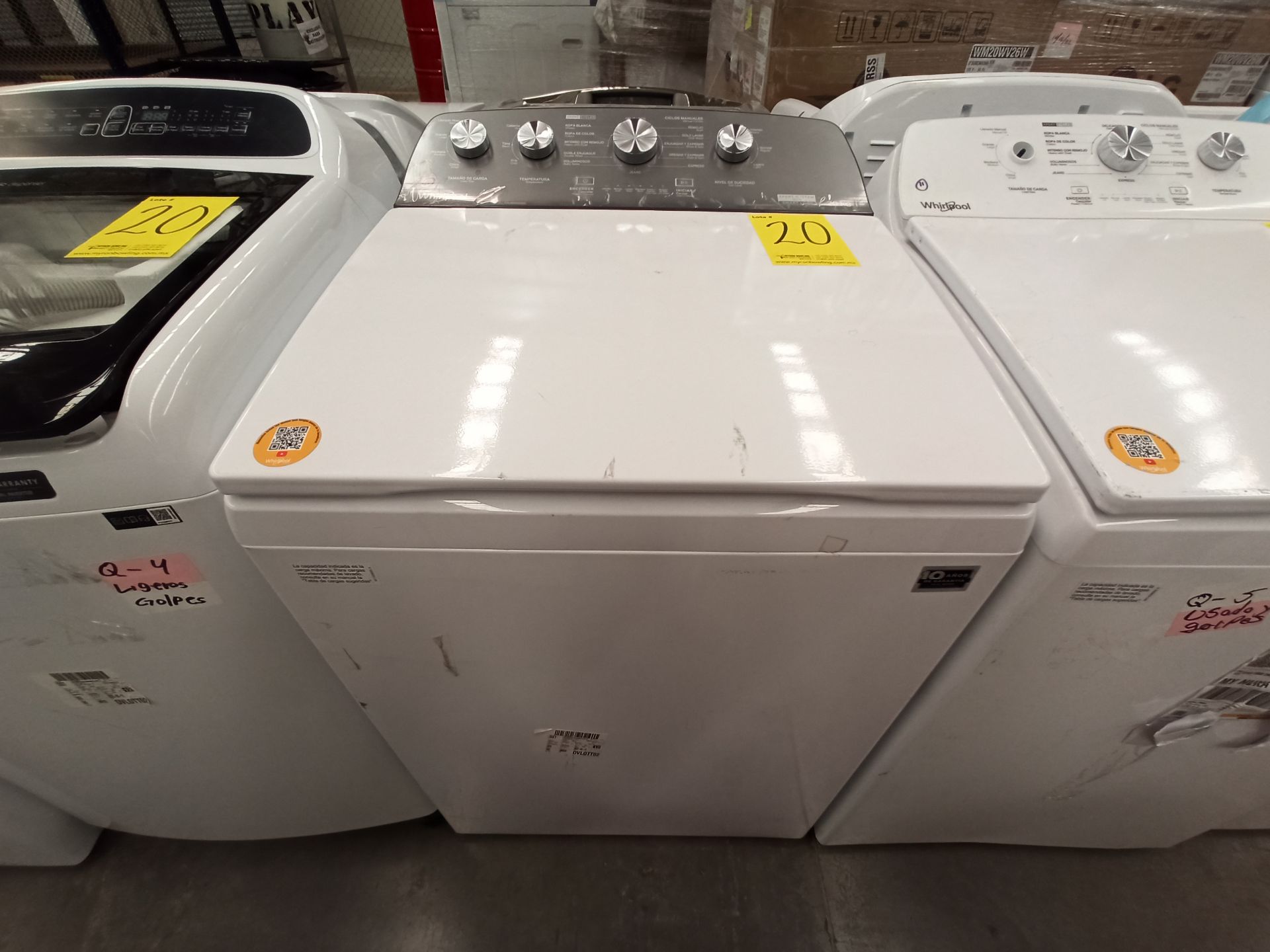 Lote de 2 Lavadoras contiene: 1 Lavadora de 19 KG Marca SAMSUNG, Modelo WA19T6260BV, Serie N/D, Col