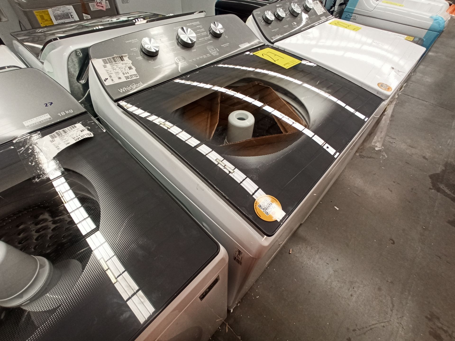 Lote de 2 Lavadoras contiene: 1 Lavadora de 18 KG Marca WHIRLPOOL, Modelo 8MWT81823WJM0, Serie HLB3