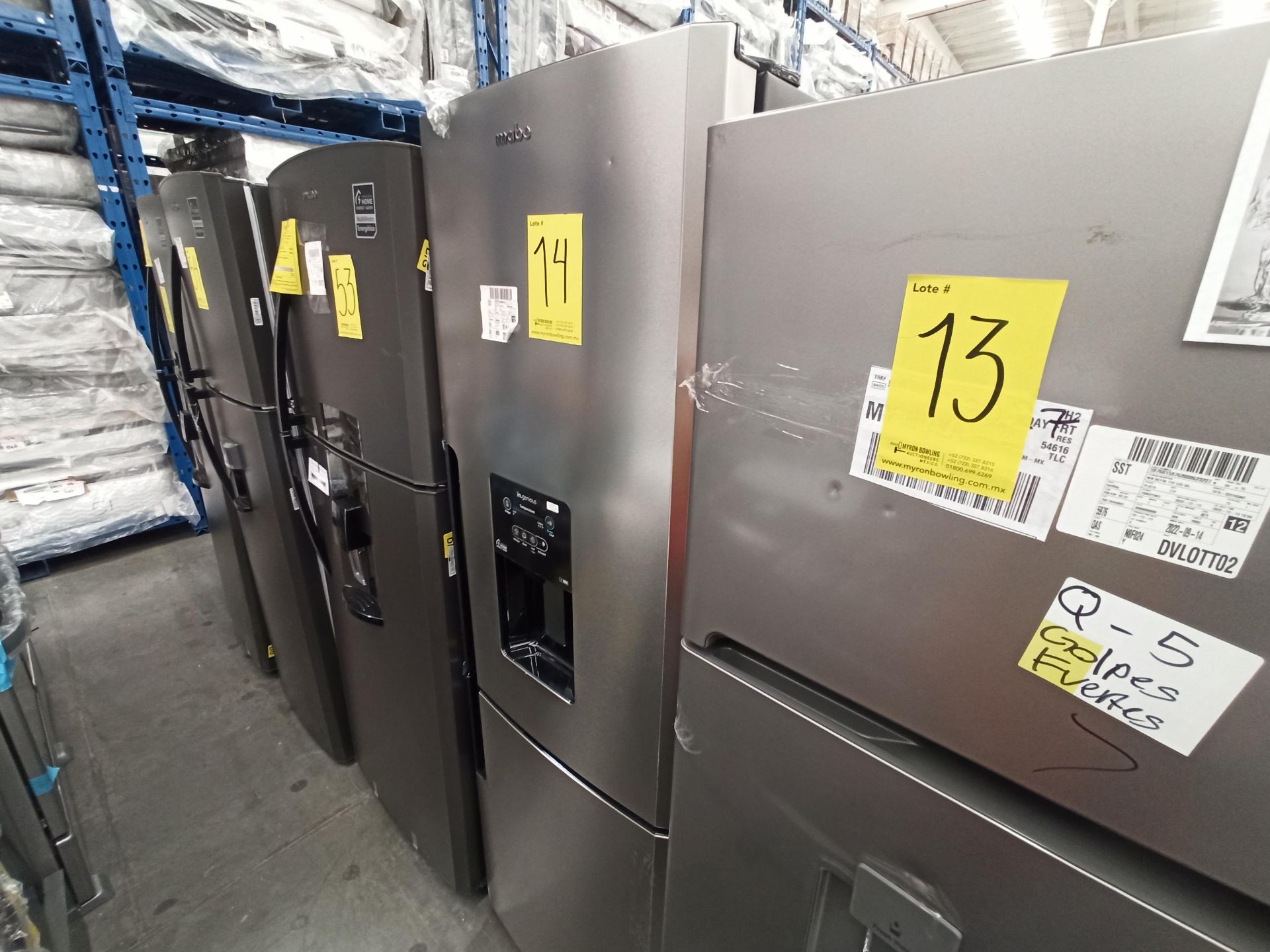 1 Refrigerador con dispensador de agua Marca MABE, Modelo RMB300IZMRXA, Serie 2210B408141, Color GR - Image 4 of 9