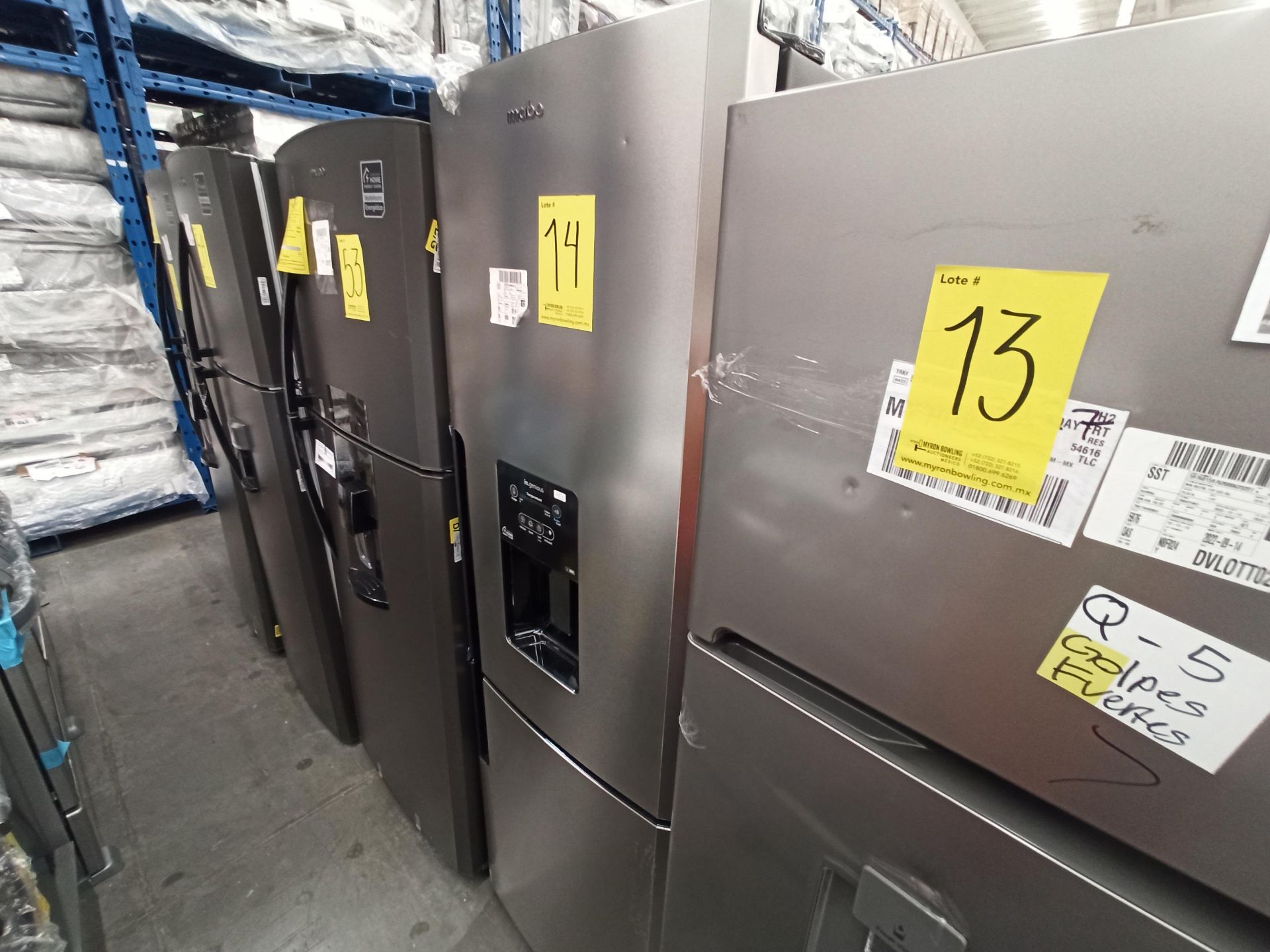1 Refrigerador con dispensador de agua Marca MABE, Modelo RMB300IZMRXA, Serie 2210B408141, Color GR - Image 3 of 9